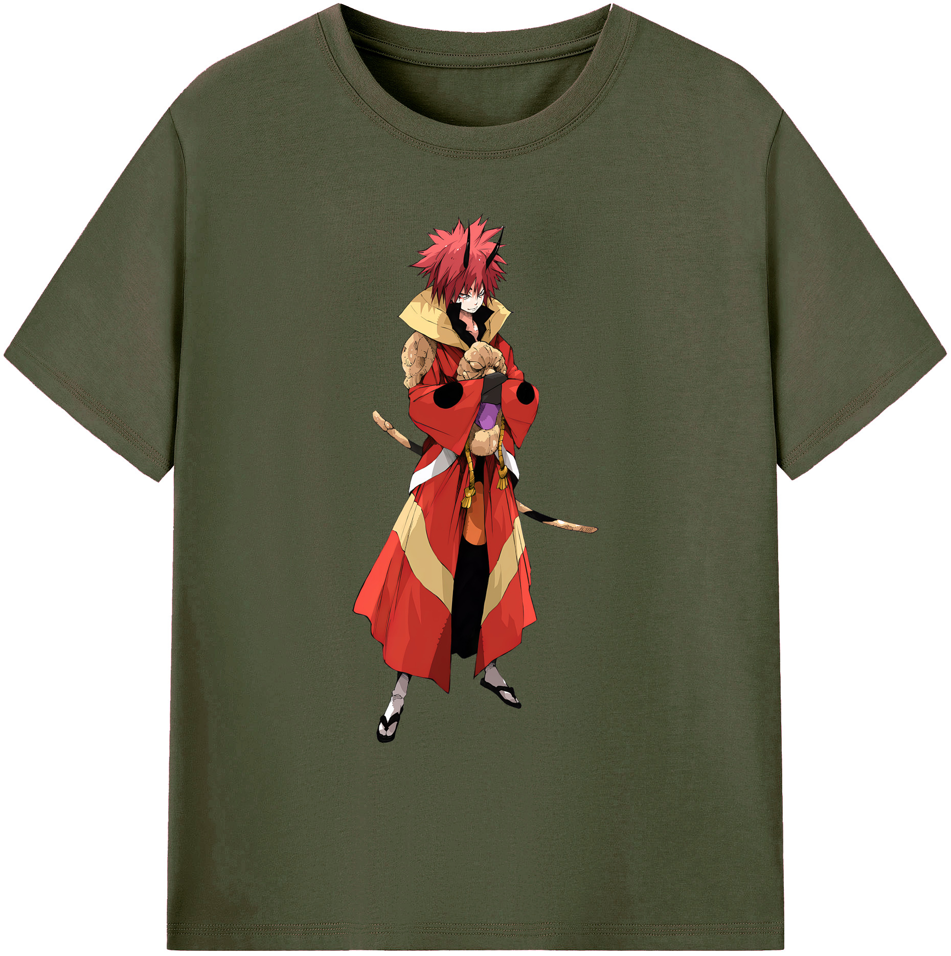 （画像用） 転スラ Regarding Reincarnated to Slime 綿100％ メンズ半袖Tシャツ｜肌触りやわらか＆通気性